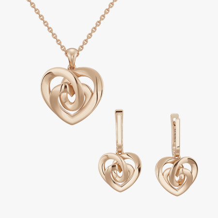 Infinity Heart Gold Half Set